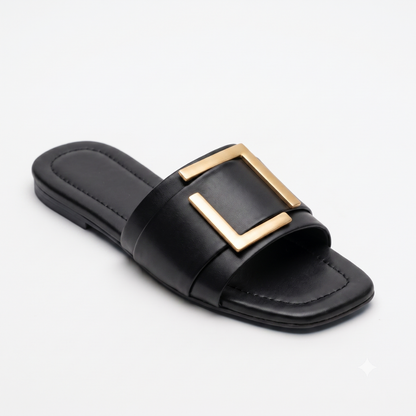 Open-Toe Mule (Black)