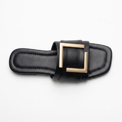 Open-Toe Mule (Black)