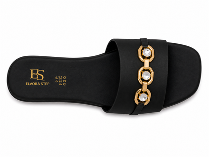 Crystal Luxe Comfort Slides