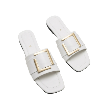 Open-Toe Mule (White)