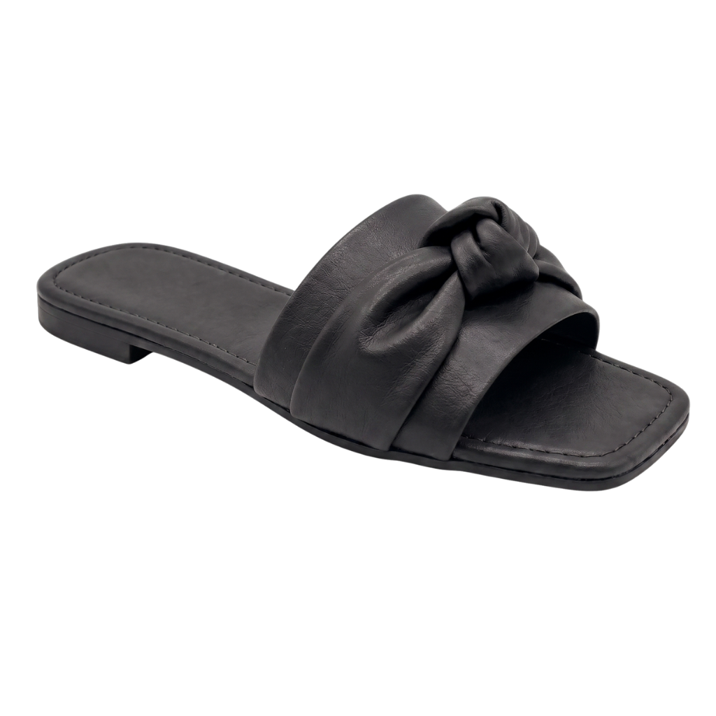 Toe Flat Slipper (Black)
