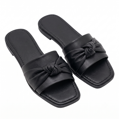 Toe Flat Slipper (Black)