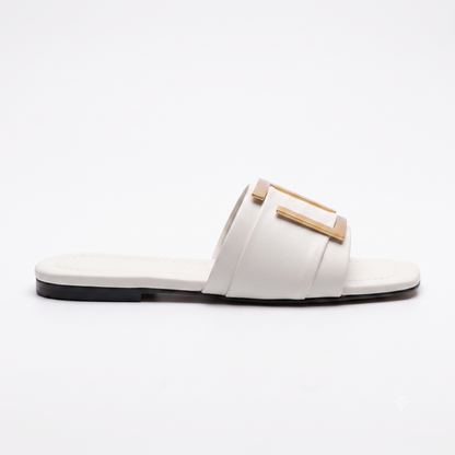 Open-Toe Mule (White)