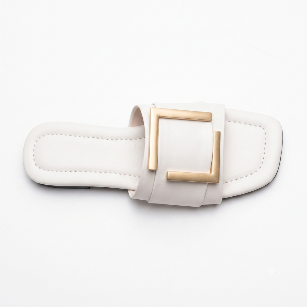 Open-Toe Mule (White)